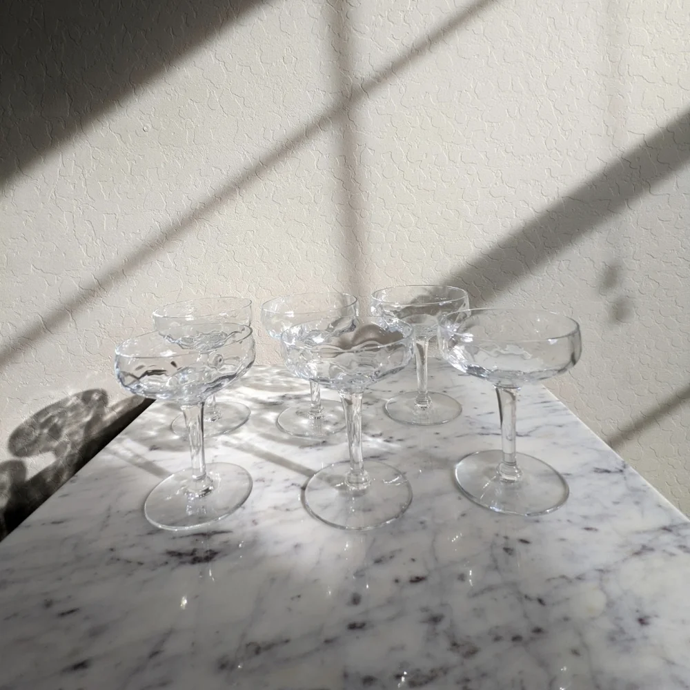 Set of 6 Champagne Saucers - Picture 9 of 9